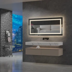 47x24 Inch front and backlit LED vanity mirror