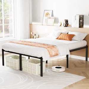 Metal Platform Bed Frame Supports 350 LBS