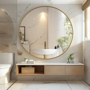 30 Inch  Gold round vanitywall mirror