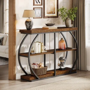 41.3" Console Table with Arched Metal Frame