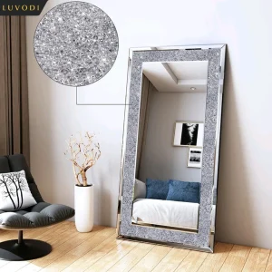 Large Silver Sparkly Crystal Vanity Mirrors