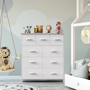 9-Drawer Fabric Dresser for Bedroom Storage