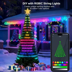 7FT Holiday string lights with star shape